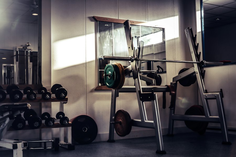 Zona de pesas de un gimnasio